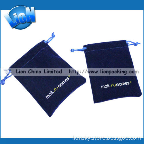Blue Bangle Velvet Pouch, Promotion Jewelry Velvet Pouch (e-069)